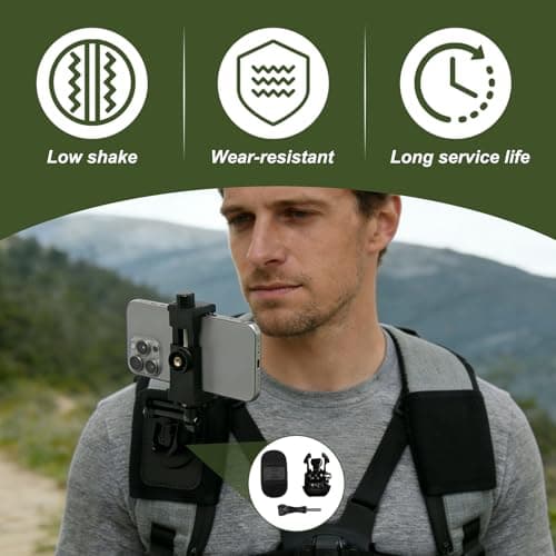 Backpack Shoulder Strap Mount for GoPro Hero Series DJI Osmo Insta360 Action Camera, Bag Strap Mount Accessories Adjustable Pads Swivel Base Clip Holder Attachment Hiking Biking Skiing Outdoor Sports — view 4