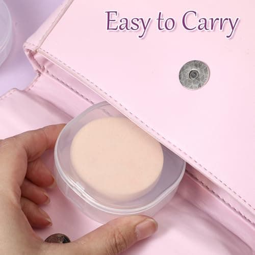 Tweruna 3 PCS Cotton Round Holder, Plastic Cotton Pad Dispenser, Portable Cottons Rounds Travel Case for Cosmetic Cottons Balls, Powder Puff, Floss Balls Small Items — view 5