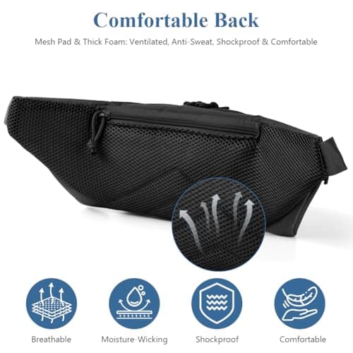 Adiwo Bumbag Waist Bag, Tactical Waist Bag with Multi-Pockets — view 4