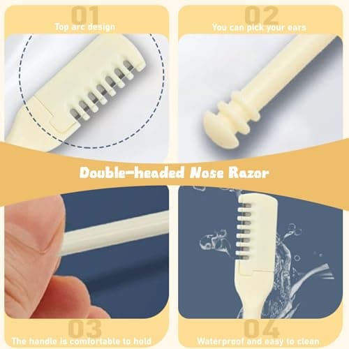 12Pcs Nose Hair Trimmer Set, Double Head Rotary Nose Trimmer — view 2