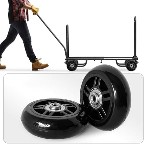 Luggage Suitcase Replacement Wheels Diameter 2 3/4 inch Wear-Resistant Mute Suitcase Luggage Replacement Wheels Rubber Swivel Caster Wheels Repair Kits 4 Wheels (70mm*18mm) — view 5