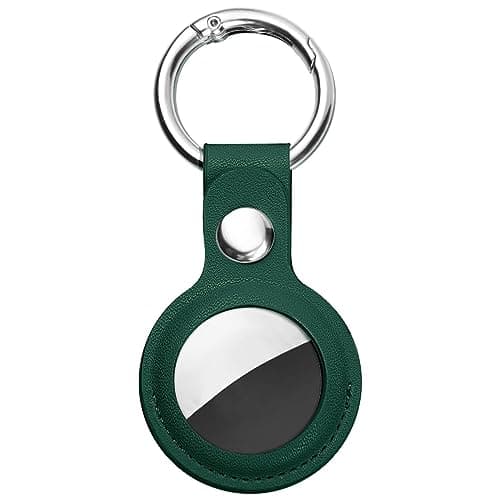 Ainiv Keychain for AirTag, 1 Piece Keychains for AirTag Protective Case, PU Locator Portable Anti-Lost, Protective Leather Case Bluetooth Tracker Pets and Backpacks