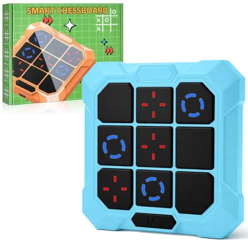 6-in-1 Electronic Tic Tac Toe Game, Rechargeable Noughts and Crosses Game
