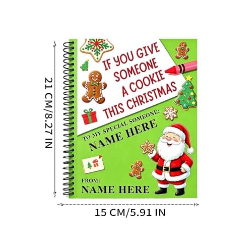 Adult Christmas Card Book Spiral Greeting Messages Booklet — view 6
