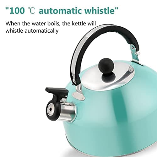 Aramox Camping Whistling Tea Kettle, 1.5L Capacity (Sky Blue) — view 4