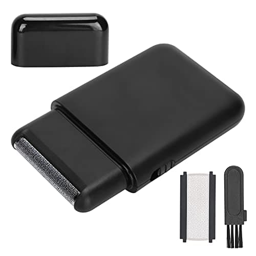 Generic Men's Electric Barber Straight Blade Barber Straight Blade Foil Shaver USB Charging Beard Trimmer, Lightweight and Durable, Black ABS Material