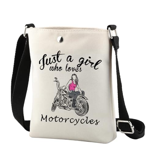 CMNIM Motorcycle Gifts for Her Motorcycle Crossbody Bag Just a Girl Who Loves Motorcycles Lover Gift Woman Rider Shoulder Bag, 24108 Motorcycle Girl C