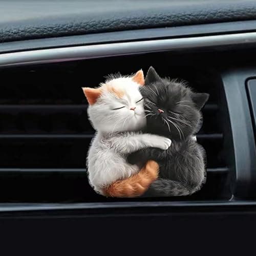 Car Air Freshener Vent Clip Cute Cat Decorative Vent Fan Odor Eliminator — view 3