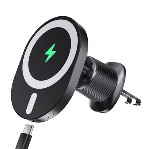 Mag-safe Car Charger Mount,15W Fast Charging, Wireless Car Charger Magnetic Car Phone Holder Air Vent Mount for iPhone 17/16/15/14/13/12/Pro/Plus/Max, for Samsung Galaxy S25/24/23/22/21/20+ Ultra