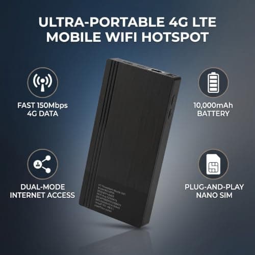 Tonysa 4G LTE Travel Hotspot with 10000mAh Battery — view 3