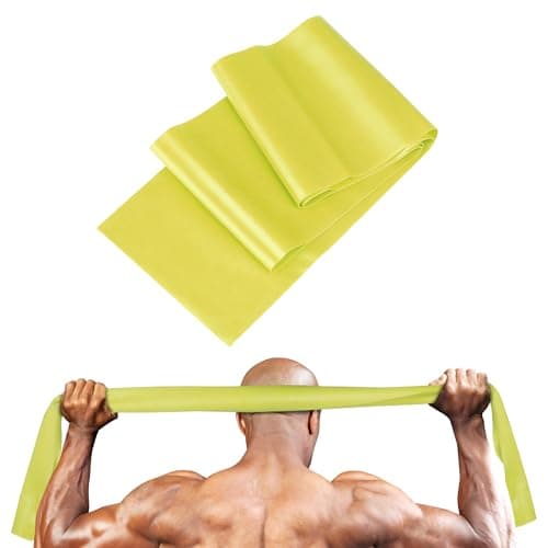 Jedebartey Resistance Bands, Exercise Band with 3 Strength Levels Optional 1.5m Long Stretch Bands for Women Men Yoga Pilates Strength Training Workouts Physiotherapy (Yellow - Light 15lbs)