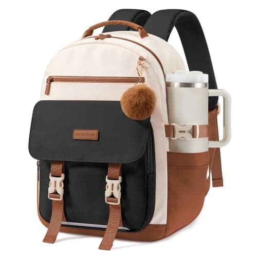 LOVEVOOK School Bags for Teen Girls, 15.6 Inch Work Laptop Backpack