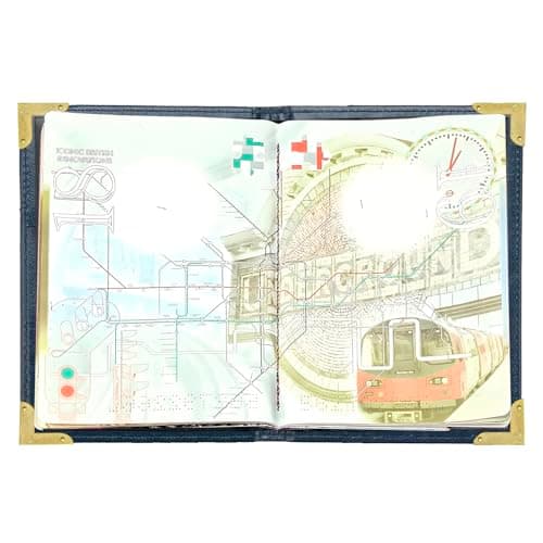 FACATH Passport Cover Holiday Essentials UK Passport Holder Minimalist Wallet British Travel Accesaries Ireland Card Holder (Navy Blue) — view 6