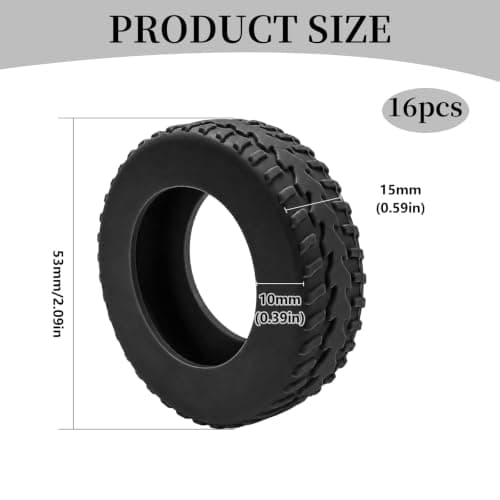Minfuerang 16Pcs Silicone Suitcase Wheel Covers,Anti-Noise,Black — view 2