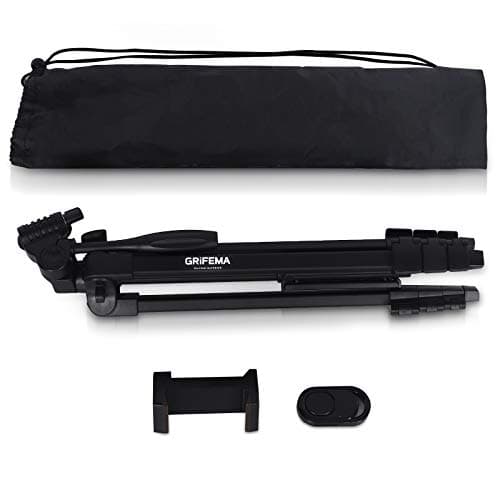 GRIFEMA Phone Tripod Stand, 55 Inch Lightweight Aluminum Camera Tripod, Black — view 6