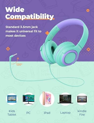 iClever HS22 Kids Headphones Wired 2 Pack with Sharing Splitter — view 6