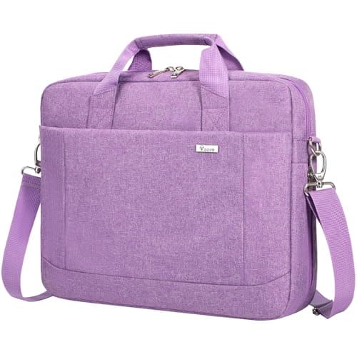 Voova Laptop Bag Case 17 17.3 Inch Computer Sleeve Messenger Bag, Lavender