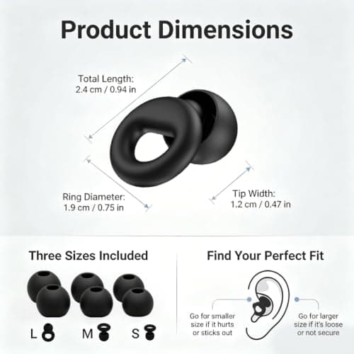 Ear Plugs for Noise Reduction, Noise Sensitivity 27dB Noise Cancelling — view 4