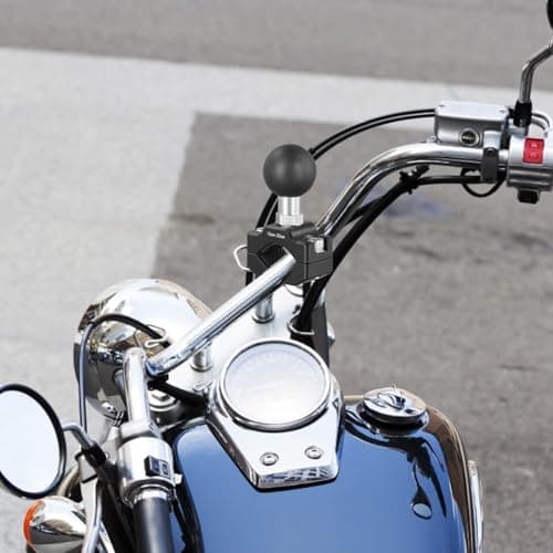 1 Inch Ball Head Handlebar Mount, RAM Ball Head Adapter with U-bolt Mounting Base, 25.4 mm/1" Aluminum Alloy Ram Mount Ball Base, Motorcycle Bicycle Handlebar Mount Clamp with Ball Connector — view 4