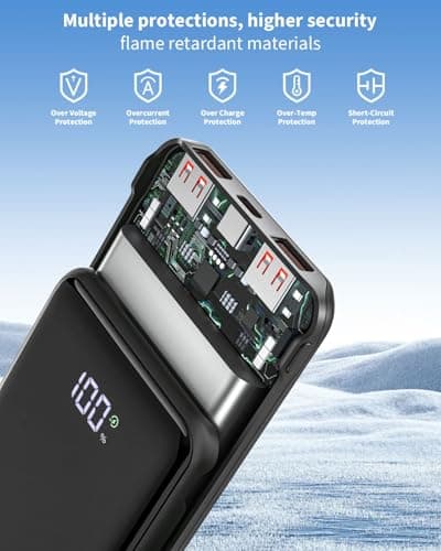 Portable Charger 20000mAh 22.5W Power Bank PD20W Fast Charging PD3.0 QC4.0 USB C Outputs & Inputs PowerBank With LCD Display For Smartphones, Smartwatches, Outdoor Equipment, etc. — view 6