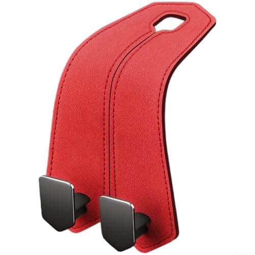 Corelisear Suede Car Seat Hook Double Storage Organizer(Fashion Red)