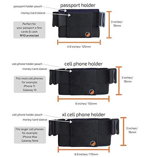 Ultra-Slim Money Belts, Hidden Money Belt, Hidden Passport Pouch with Senseless Comfort Design (175mm) — view 6