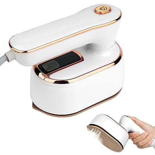AUAUY Mini Steam Iron, 1000W Portable Handheld Travel Steam Iron(White)