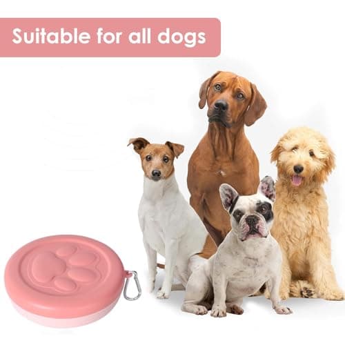 DEARBAG Travel Bowls Dog & Cat, Portable Pet Food & Water Bowl, Plastic Feeding Bowl with Lid and Carabiners, Pet Feeding Watering Dish for Outdoor Camping Hiking, Easy to Carry (380mL) (Green) — view 6