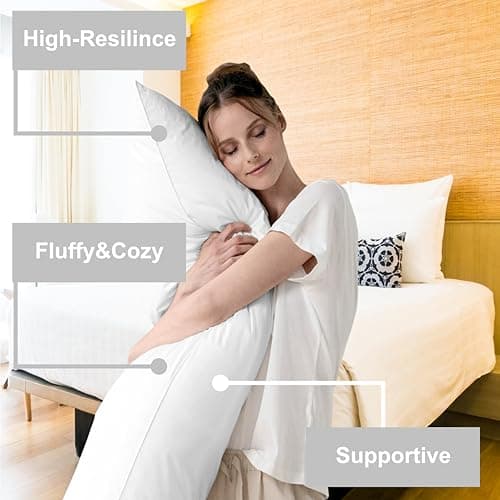 AmigoZone Pregnancy Pillow U Shaped Full Body Pillow, Maternity Pillow Support for Back, for Sleeping, (White, King 5FT(60")) — view 2