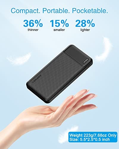 AsperX Power Bank Portable Charger Fast Charging 10000mAh — view 2