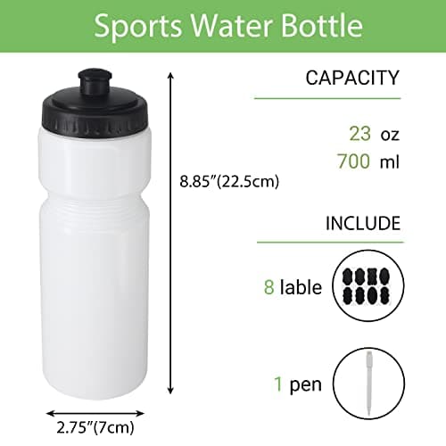 ZMCYN 6 Pack 700ml Sports Water Bottles for Gym Cycling — view 2