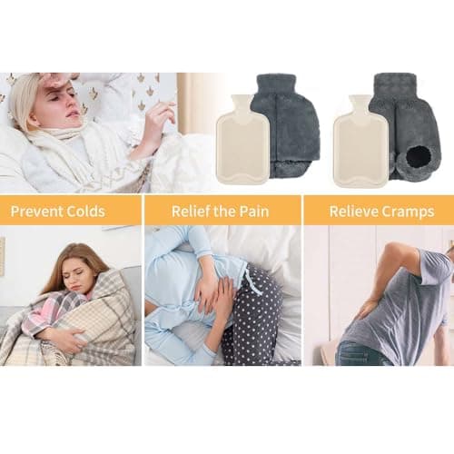 Foot Warmer,2L Heated Feet Warmer with Removeable & Washable Plush Cover Warm in Winter for Feet Pain Relief,Women and Men,Non Electric Heated Foot Warmers for Home,Office,Size 35 to 45 (with Heel) — view 5