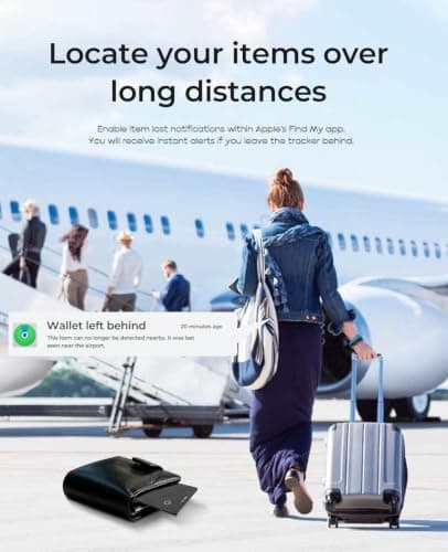 Hauibela Smart Slim Card Wallet Tracker Wireless Rechargeable (iOS Only) — view 4