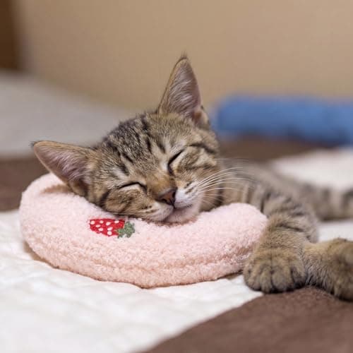 Sliner 6 Pack Cat Pillow and Mouse Toy Set, Calming U Shaped Pet Neck Pillows, 8'' Soft Fluffy Chin Rest Sleeping Bed for Small Dogs, Joint Relief Cervical Support, Indoor Outdoor Use — view 6
