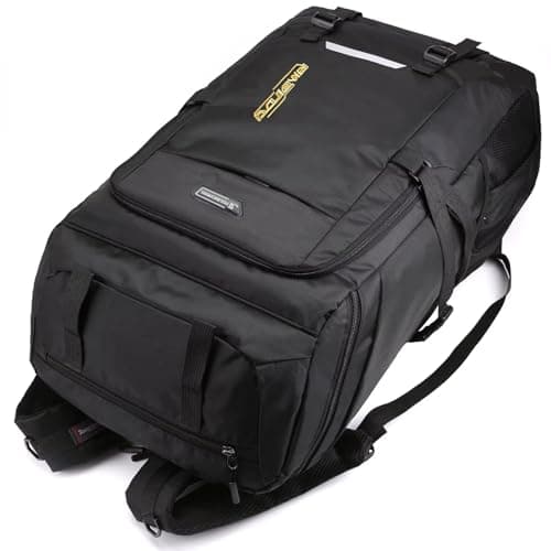 Ezmina 80L Hiking Backpack Waterproof Camping Backpack Trekking Bag Black Hiking Daypack Travelling Backpack for Men and Women Large Rucksack for Touring Climbing Outdoor Sport — view 3