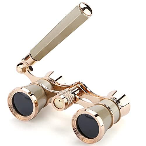 Aroncent Opera Glasses Binoculars 3X25 Theater Glasses Mini Binocular Compact with Handle for Adults Women in Opera Musical Concert