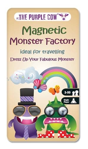 The Purple Cow Monster Factory Magnetic Travel Game