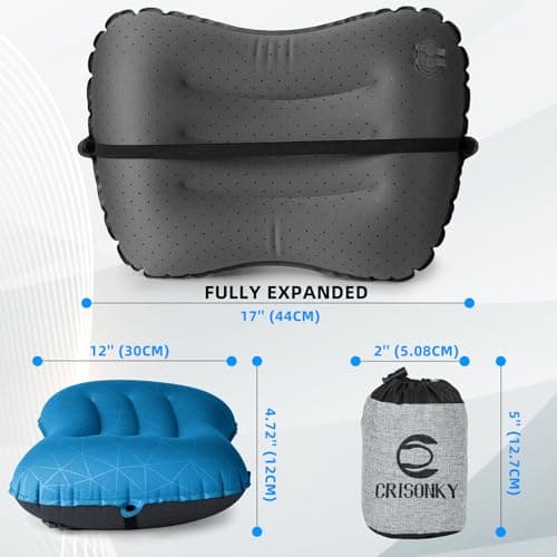 Crisonky Camping Pillow,Ultralight Inflatable Travel Pillow for Backpacking — view 3