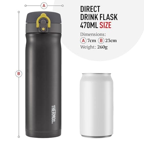 Thermos Stainless Steel Direct Drinks Flask (470ml)10h Hot | 24h Cold — view 5
