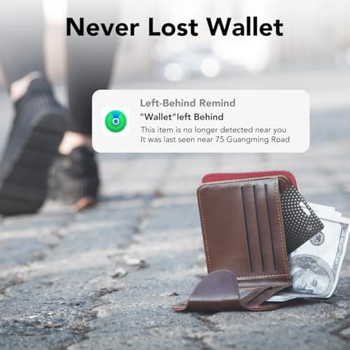 2 Pack Bluetooth Tracker Smart Finder (iOS Only) for Apple Find My, Wallet Tracker iPhone Card, 1.6mm Ultra-Slim, IP68 Waterproof, Tracking card for Wallet, Passports, Luggage — view 4