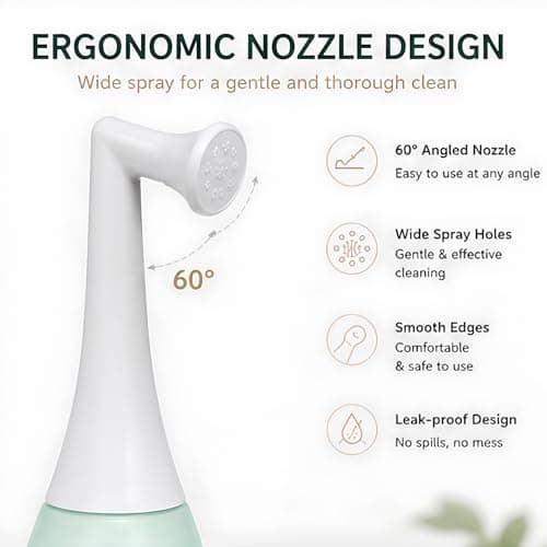T2 Peri Bottle 500ml - Portable Postpartum Bidet for Women, Perineal Care & Pain Relief After Birth - Angled Nozzle, BPA-Free EVA, Travel Cap & Bag - Hospital Bag Maternity Essential (Sage Green) — view 4