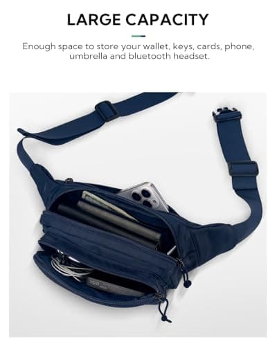 Waterfly Bumbag Large Fanny Pack: Multi-Pockets Bum Bags for Men Women — view 2