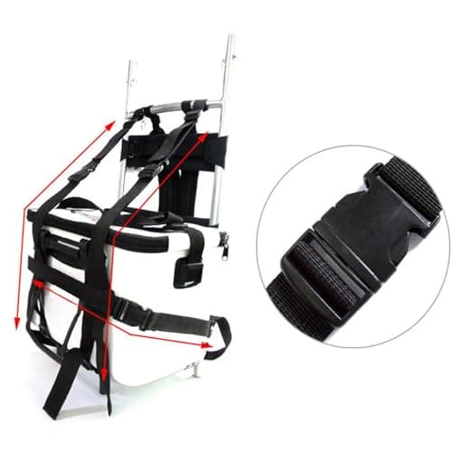 MotiveTech Heavy-duty Carrying Backpack Frame, Aluminum Nylon Carrying, Lightweight, Practical Equipment, Foldable Bag Frame for Outdoor Activities, L — view 2