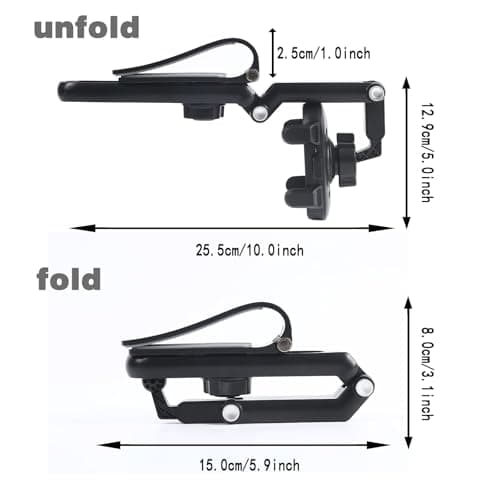 Sun Visor Phone Holder, 360° Rotatable Adjustable Car Mount for All Smartphones(Black) — view 2
