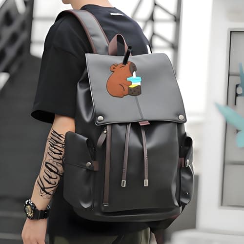 2PCS Luggage Tags, Cute Capybara Suitcase Tags, Silicone Secure Suitcase Labels for Travel Perfect to Quickly Spot, Baggage Labels Suitcases Name ID Cards Travel Accessories for Kids Boys Girls — view 4