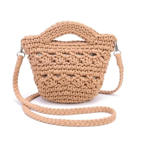 CHIC DIARY Women Straw Beach Bag Clutch Purse Small Crossbody Bag Woven Cotton Shoulder Handbag for Summer — view 4