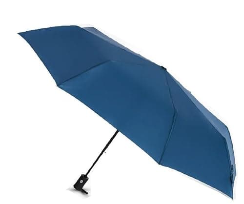 UK-UNIQUE Windproof Travel Umbrella - Compact, Light, Automatic, Strong and Portable - Wind Resistant, Small Folding Backpack Umbrella for Rain - Men and Women (Ocean Blue) — view 3