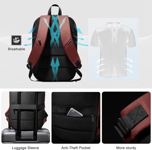 HEROIC KNIGHT Slim Laptop Backpack, Fits 17.3 Inch — view 6