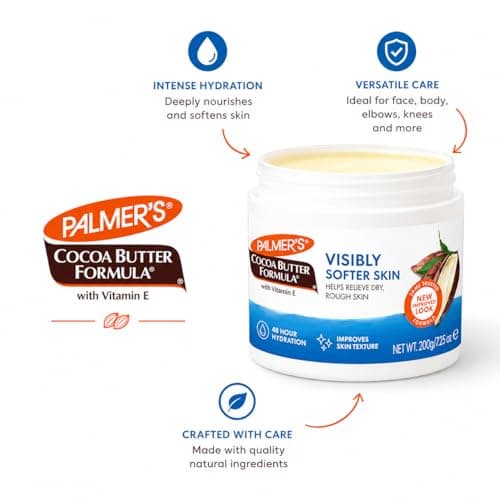 Palmer's Cocoa Butter Formula Body Butter for Rough Dry Skin 100g with Cosmetic Spatula – Deep Moisturising Cream with Vitamin E – Silky Smooth Skin Hydration — view 2