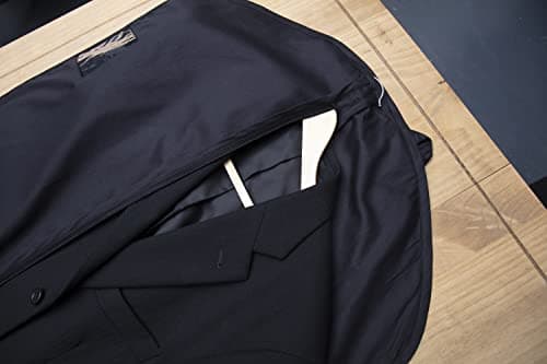 Hoesh 44" Black Finest Luxury Cotton Twill Breathable Men Suit Carrier Cover Protection Travel Garment Bag (Pack of 3) — view 2
